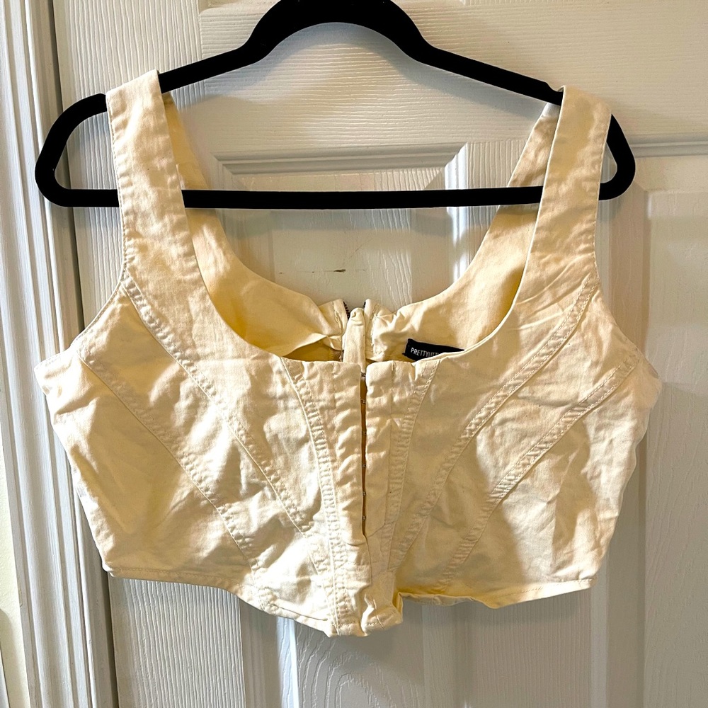 Tan corset top